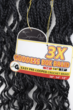 Load image into Gallery viewer, 3X Goddess Box Braid 14"
