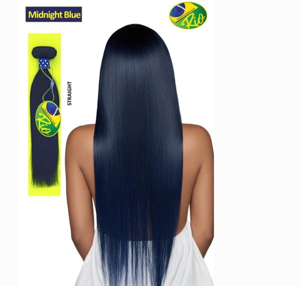 Black Blue Straight Beauty Stunning Blue Black Hair Transformation | TikTok main image 3