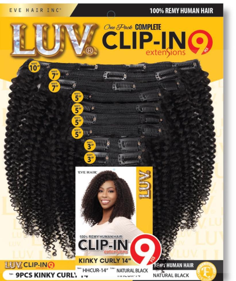 4PCS Kinky Curly Clip-In 14