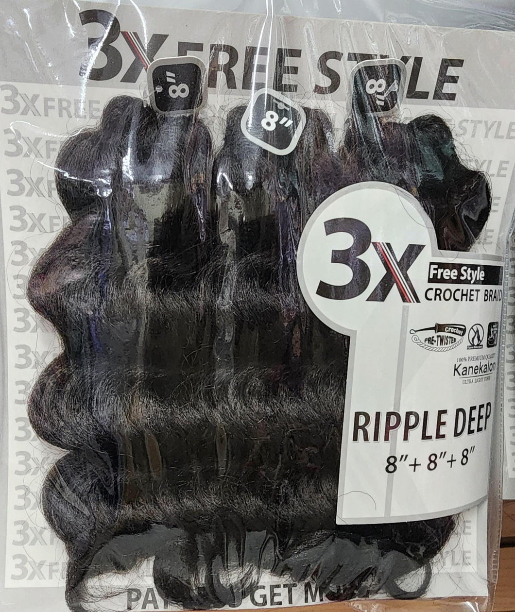 3X Ripple Deep Crochet Hair 8
