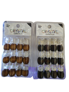 Wood/Clear Hair Beads
